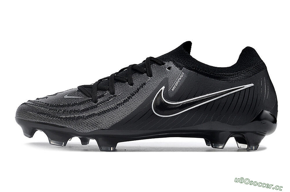 Men's Nike Phantom Luna Elite Low FG Firm Ground Low-Tops Football Boots - Grey/Black/White 0