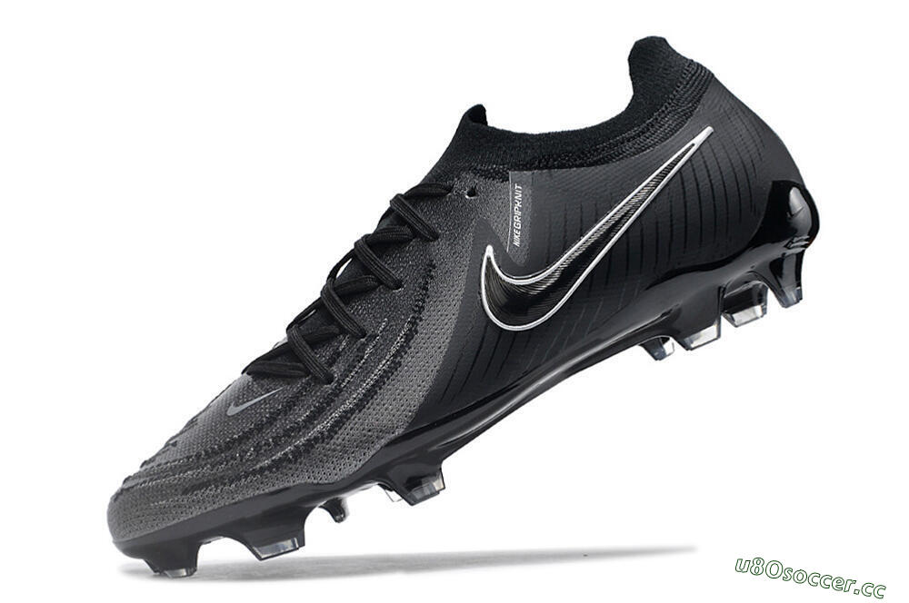 Men's Nike Phantom Luna Elite Low FG Firm Ground Low-Tops Football Boots - Grey/Black/White 5