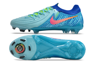 Men's Nike Phantom Luna Elite FG Firm Ground Low-Tops Football Boots - Green/Pink/Orange