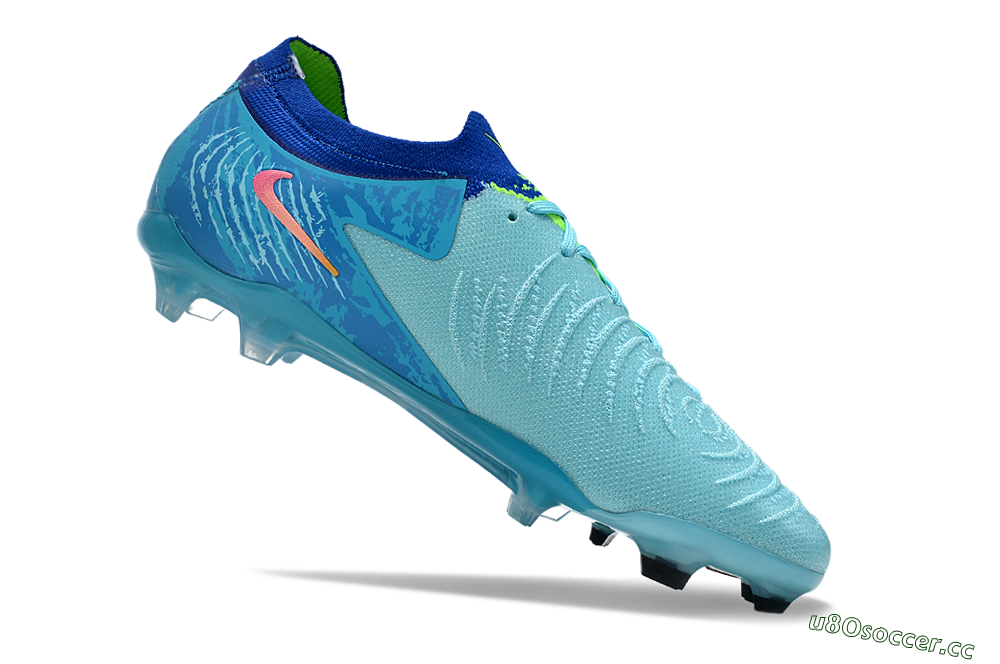 Men's Nike Phantom Luna Elite FG Firm Ground Low-Tops Football Boots - Green/Pink/Orange 4