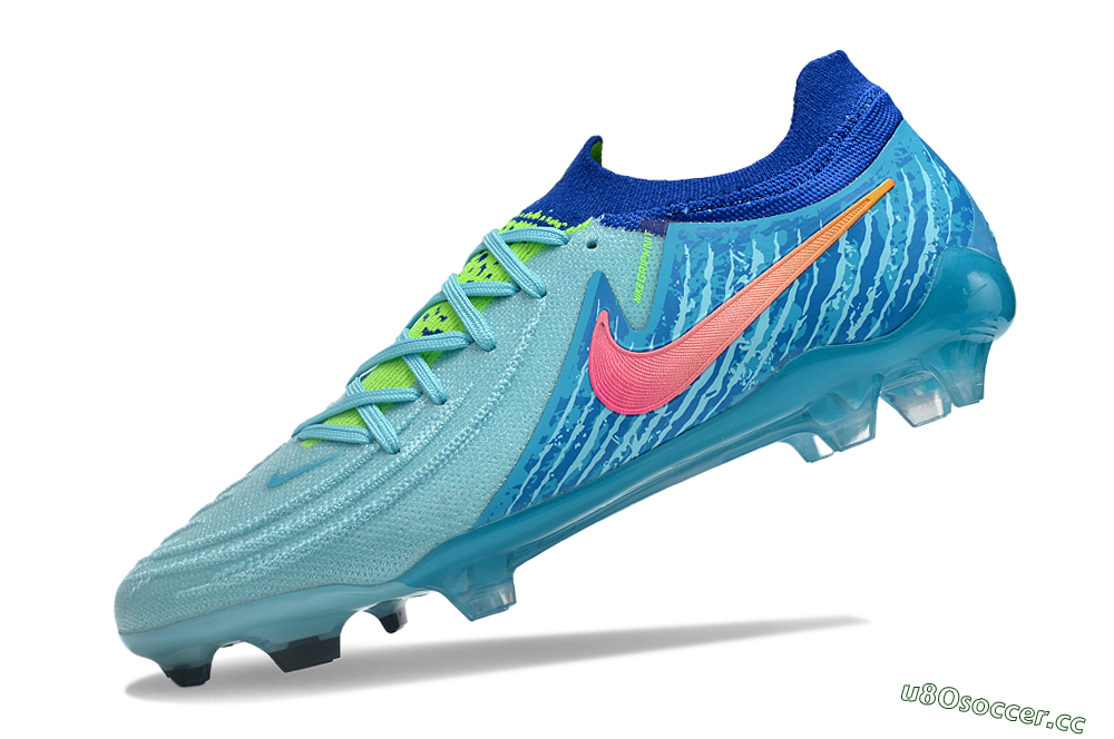 Men's Nike Phantom Luna Elite FG Firm Ground Low-Tops Football Boots - Green/Pink/Orange 5