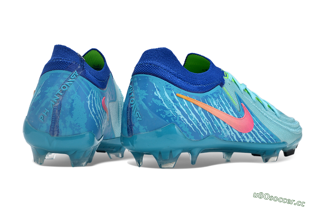 Men's Nike Phantom Luna Elite FG Firm Ground Low-Tops Football Boots - Green/Pink/Orange 6
