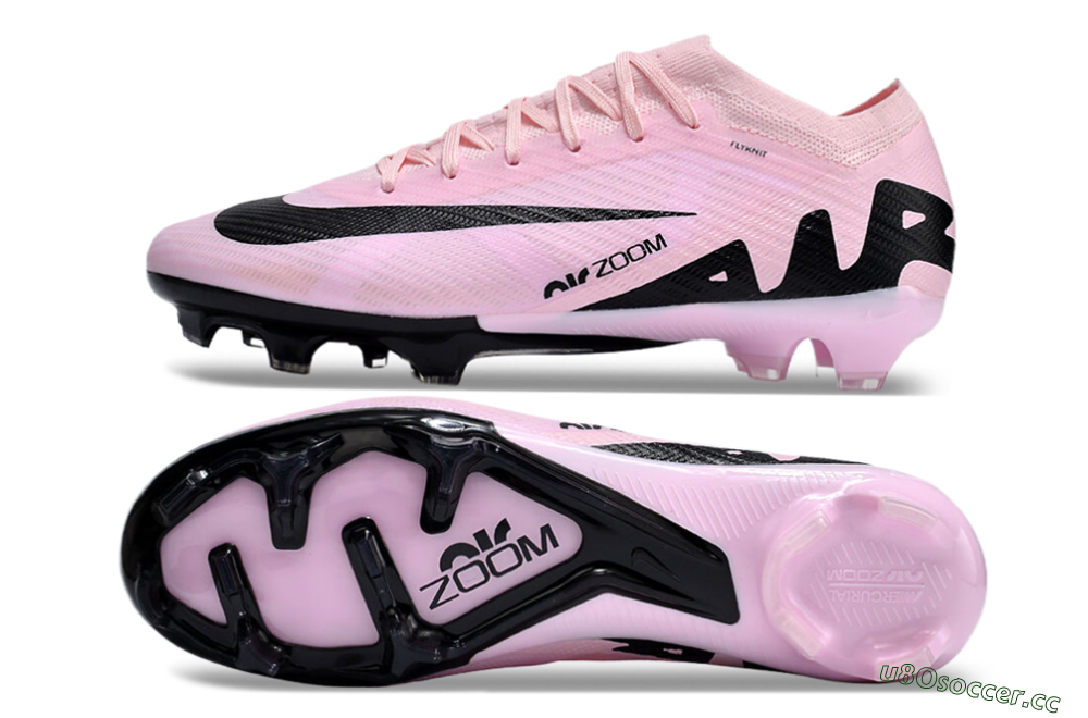 Men's Nike Air Zoom Mercurial Vapor 15 Elite FG Firm Ground Low-Tops Football Boots - Pink/Black 1