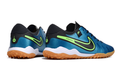 Men's Nike Tiempo Legend 10 Pro TF Artificial Turf Low-Tops Football Shoes - Jade/Black/Yellow