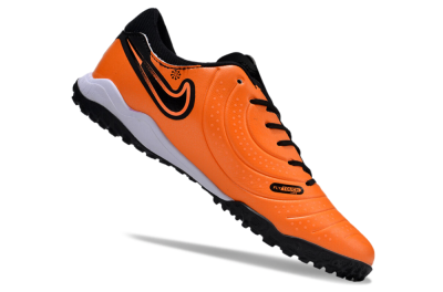 Men's Nike Tiempo Legend 10 Pro TF Artificial Turf Low-Tops Football Shoes - Orange/Black/White