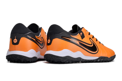 Men's Nike Tiempo Legend 10 Pro TF Artificial Turf Low-Tops Football Shoes - Orange/Black/White