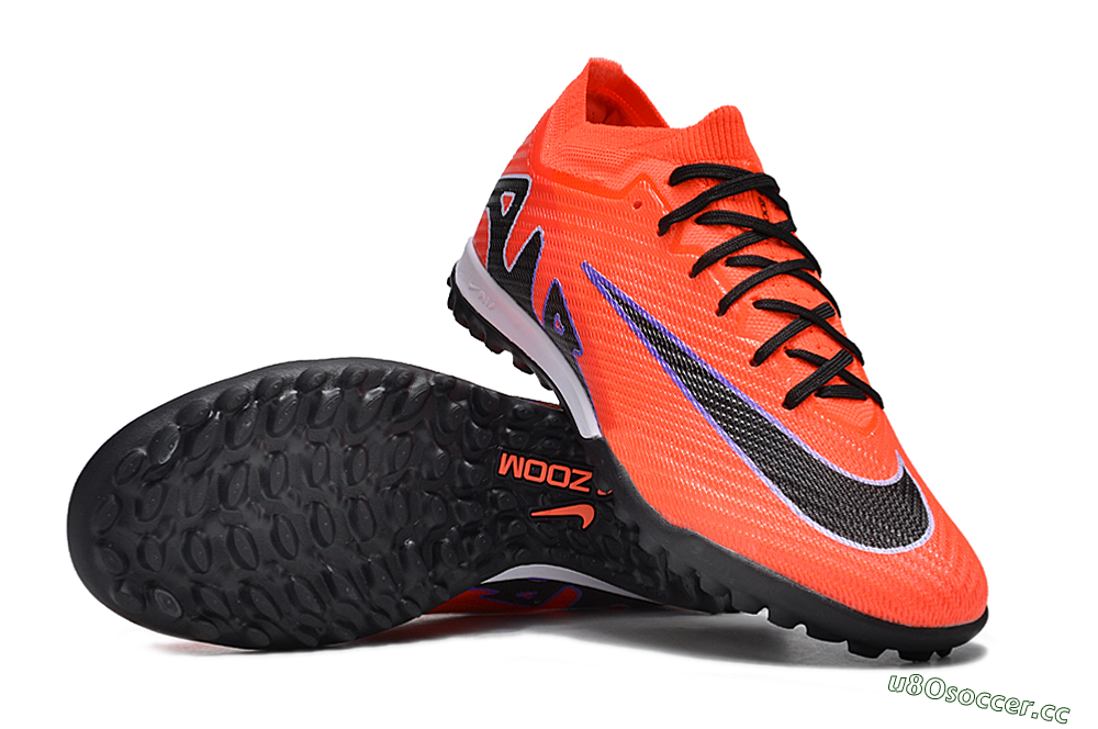 Unisex Nike Air Zoom Mercurial Vapor 15 Elite TF Artificial Turf Low-Tops Football Shoes - Red/Purple/Black 1