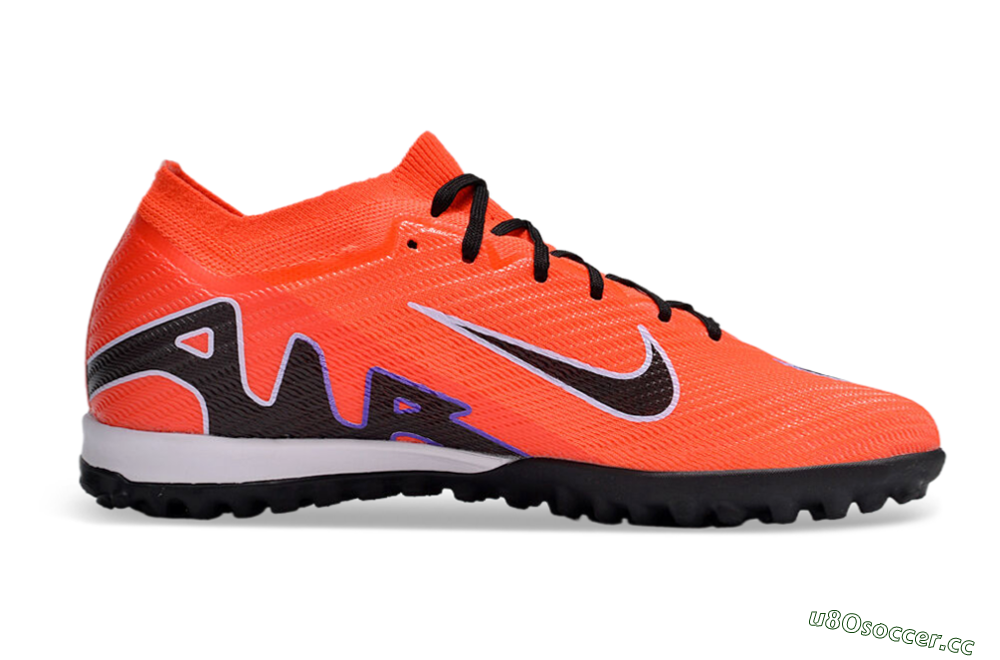 Unisex Nike Air Zoom Mercurial Vapor 15 Elite TF Artificial Turf Low-Tops Football Shoes - Red/Purple/Black 4