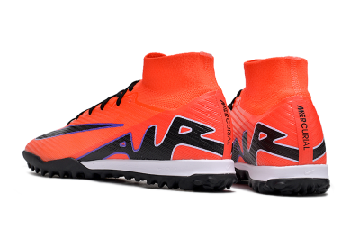 Unisex Nike Air Zoom Mercurial Superfly 9 Elite TF Artificial Turf High-Tops Football Shoes - Red/Purple/Black