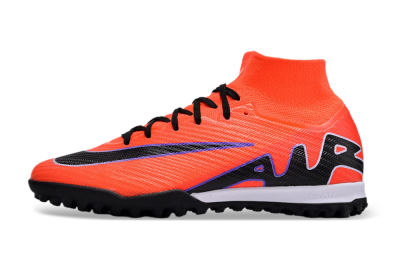 Unisex Nike Air Zoom Mercurial Superfly 9 Elite TF Artificial Turf High-Tops Football Shoes - Red/Purple/Black