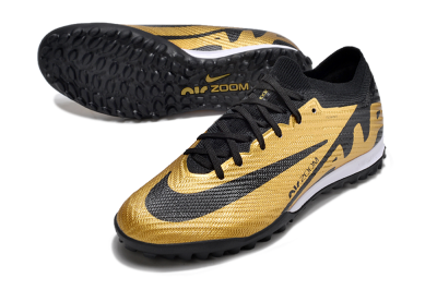 Unisex Nike Air Zoom Mercurial Vapor 15 Elite TF Artificial Turf Low-Tops Football Shoes - Gold/Black/White