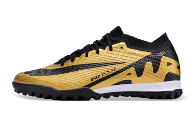 Unisex Nike Air Zoom Mercurial Vapor 15 Elite TF Artificial Turf Low-Tops Football Shoes - Gold/Black/White