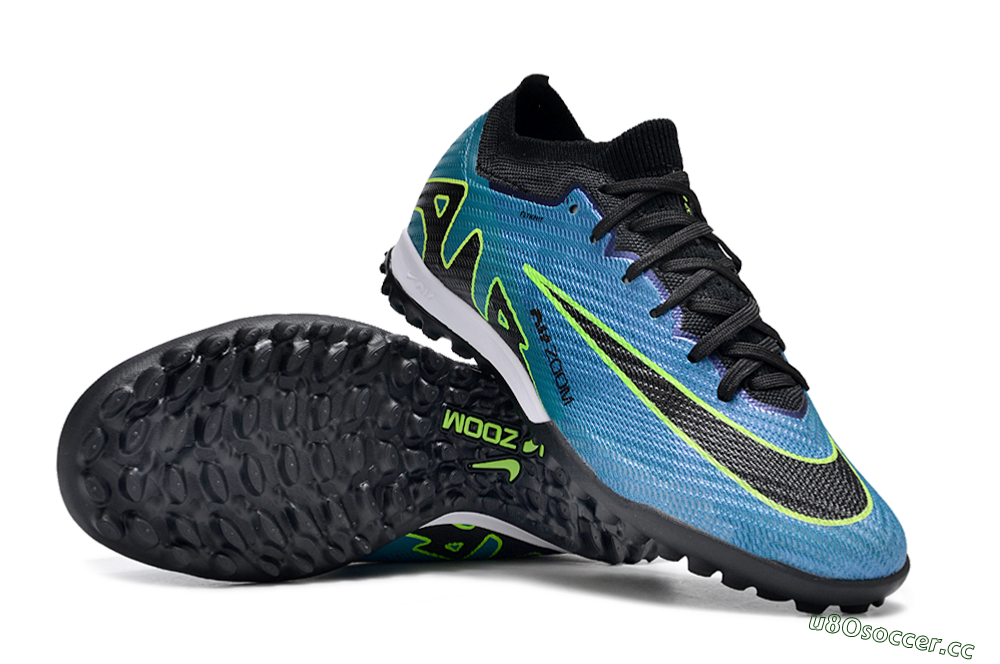 Unisex Nike Air Zoom Mercurial Vapor 15 Elite TF Artificial Turf Low-Tops Football Shoes - Blue/Yellow/Black 1