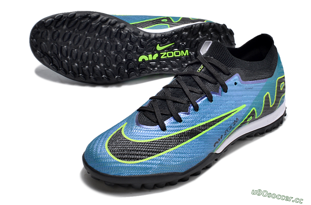 Unisex Nike Air Zoom Mercurial Vapor 15 Elite TF Artificial Turf Low-Tops Football Shoes - Blue/Yellow/Black 3
