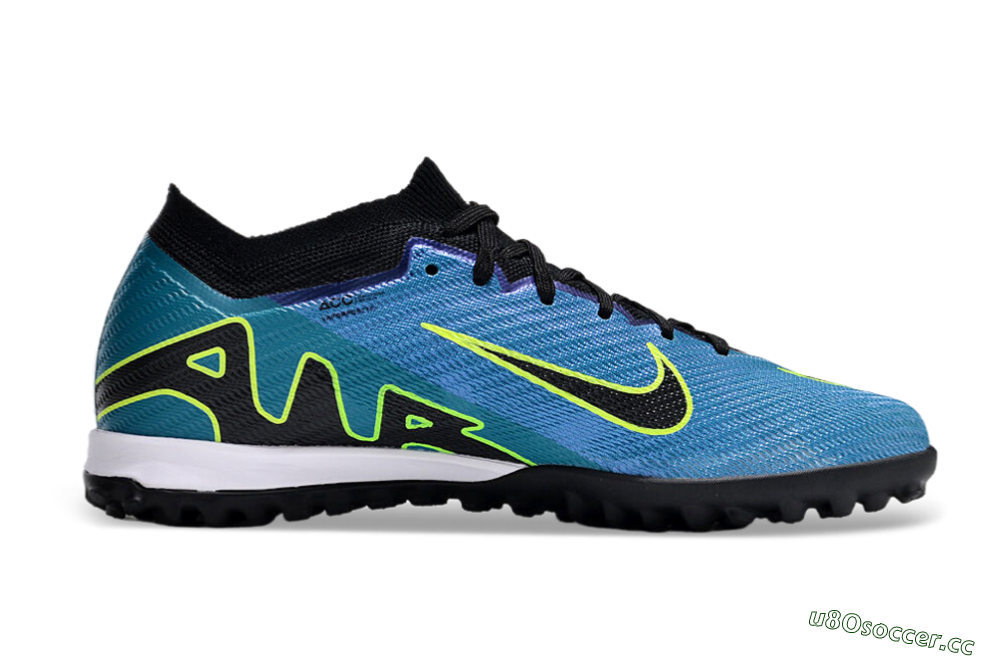 Unisex Nike Air Zoom Mercurial Vapor 15 Elite TF Artificial Turf Low-Tops Football Shoes - Blue/Yellow/Black 5