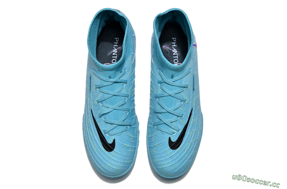 Unisex Nike Phantom Luna 2 Elite TF Artificial Turf High-Tops Football Shoes - Jade/Purple/Black/White 5