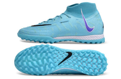 Unisex Nike Phantom Luna 2 Elite TF Artificial Turf High-Tops Football Shoes - Jade/Purple/Black/White