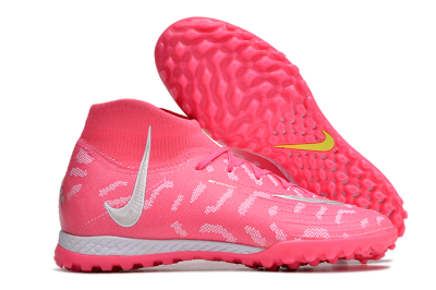 Unisex Nike Phantom Luna 2 Elite TF Artificial Turf High-Tops Football Shoes - Pink/Silver/White