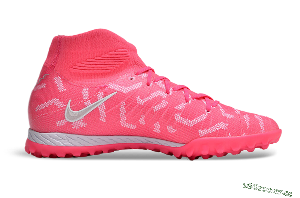 Unisex Nike Phantom Luna 2 Elite TF Artificial Turf High-Tops Football Shoes - Pink/Silver/White 4