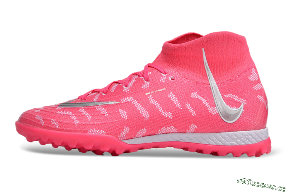 Unisex Nike Phantom Luna 2 Elite TF Artificial Turf High-Tops Football Shoes - Pink/Silver/White 0