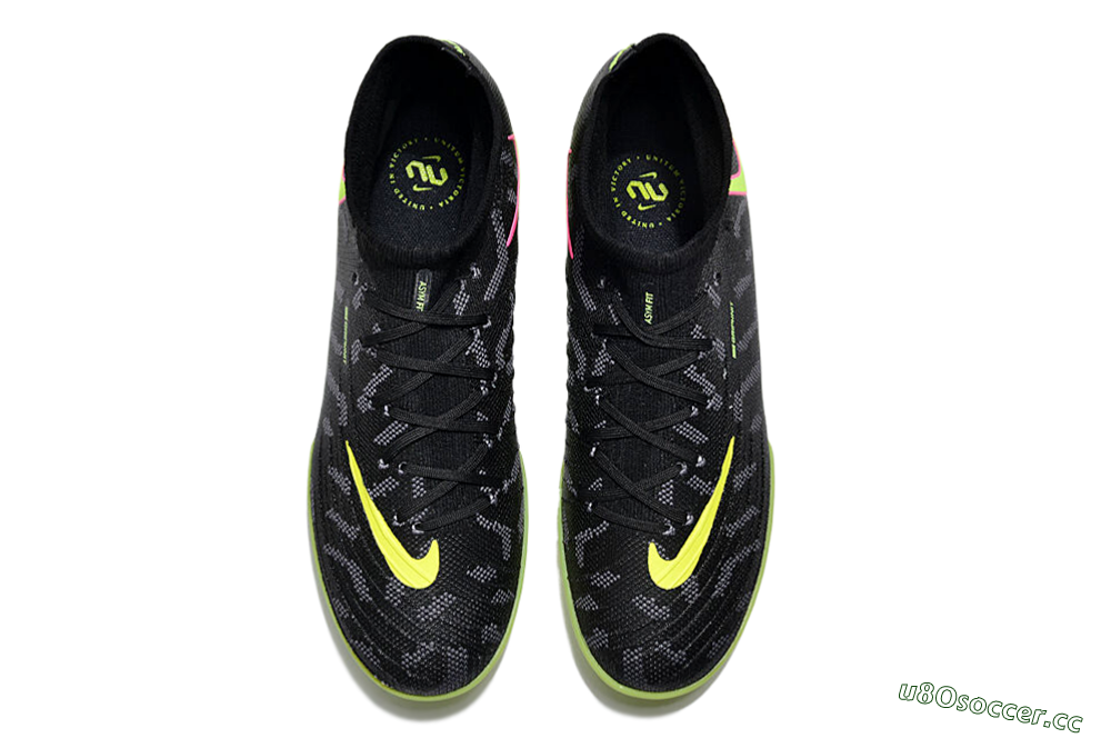 Unisex Nike Phantom Luna 2 Elite TF Artificial Turf High-Tops Football Shoes - Black/Yellow/Pink 5