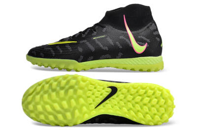Unisex Nike Phantom Luna 2 Elite TF Artificial Turf High-Tops Football Shoes - Black/Yellow/Pink