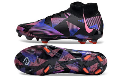Men's Nike Phantom Luna Elite FG Firm Ground High-Tops Football Boots - Black/Pink/Blue/Orange