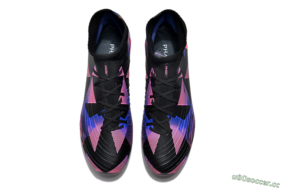 Men's Nike Phantom Luna Elite FG Firm Ground High-Tops Football Boots - Black/Pink/Blue/Orange 5