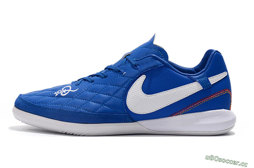 Men's Nike TiempoX Finale IC Indoor & Futsal Low-Tops Football Shoes - Blue/White 0
