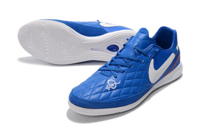 Men's Nike TiempoX Finale IC Indoor & Futsal Low-Tops Football Shoes - Blue/White