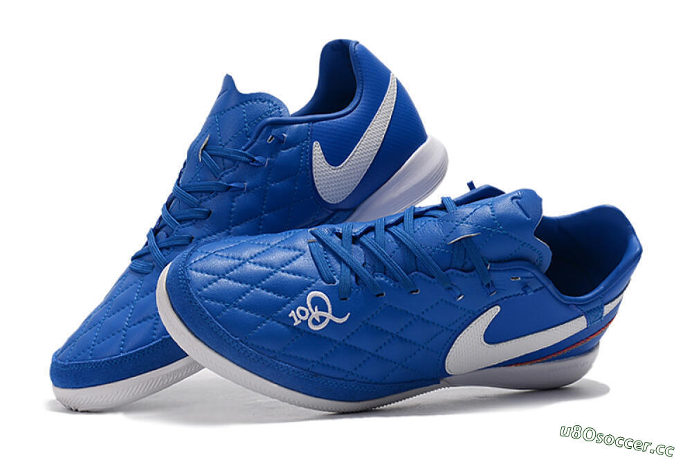 Men's Nike TiempoX Finale IC Indoor & Futsal Low-Tops Football Shoes - Blue/White 6