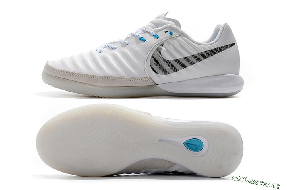 Men's Nike TiempoX Finale IC Indoor & Futsal Low-Tops Football Shoes - White/Grey/Black 1