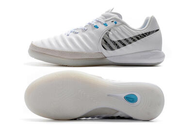 Men's Nike TiempoX Finale IC Indoor & Futsal Low-Tops Football Shoes - White/Grey/Black