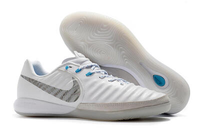 Men's Nike TiempoX Finale IC Indoor & Futsal Low-Tops Football Shoes - White/Grey/Black