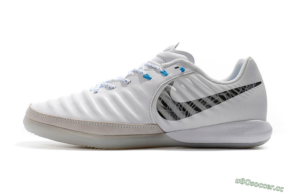 Men's Nike TiempoX Finale IC Indoor & Futsal Low-Tops Football Shoes - White/Grey/Black 0
