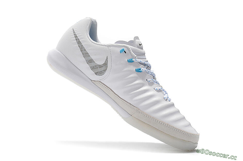 Men's Nike TiempoX Finale IC Indoor & Futsal Low-Tops Football Shoes - White/Grey/Black 7