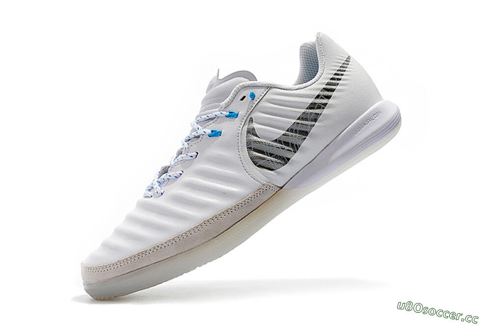 Men's Nike TiempoX Finale IC Indoor & Futsal Low-Tops Football Shoes - White/Grey/Black 8
