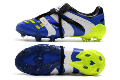 Men's Adidas Predator Accelerator Electricity FG Firm Ground Low-Tops Football Boots - Blue/White/Yellow