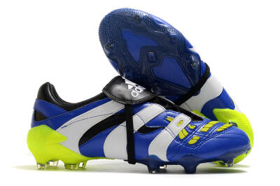 Men's Adidas Predator Accelerator Electricity FG Firm Ground Low-Tops Football Boots - Blue/White/Yellow