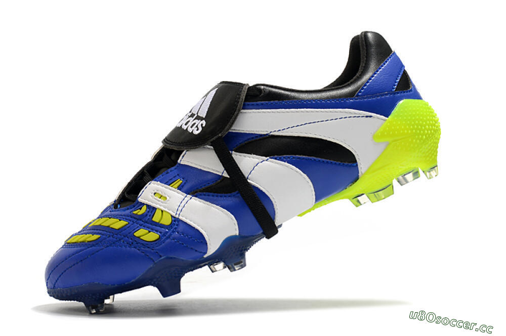 Men's Adidas Predator Accelerator Electricity FG Firm Ground Low-Tops Football Boots - Blue/White/Yellow 5