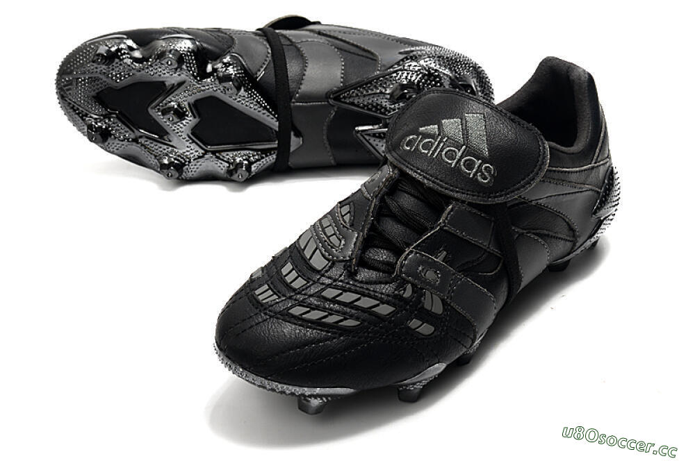 Men's Adidas Predator Accelerator Electricity FG Firm Ground Low-Tops Football Boots - Black/Grey/Gold 3