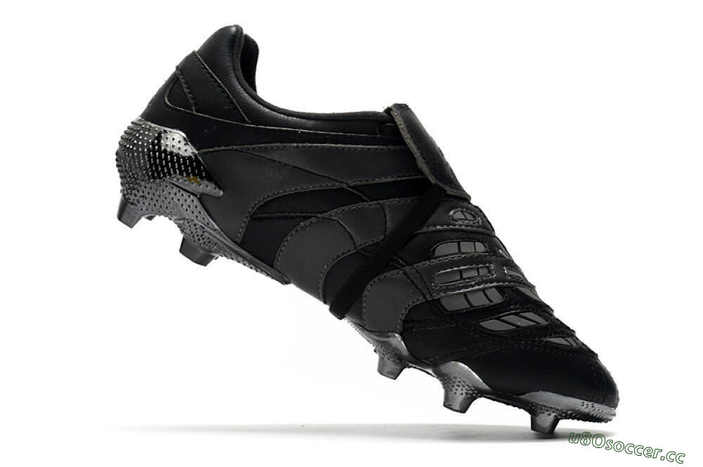 Men's Adidas Predator Accelerator Electricity FG Firm Ground Low-Tops Football Boots - Black/Grey/Gold 4
