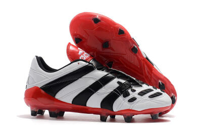 Men's Adidas Predator Accelerator Electricity FG Firm Ground Low-Tops Football Boots - White/Black/Red