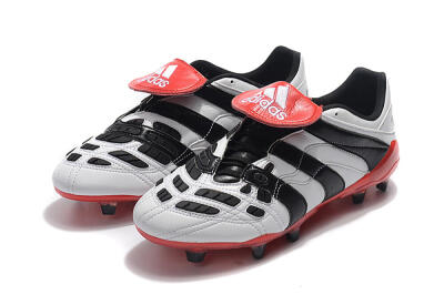 Men's Adidas Predator Accelerator Electricity FG Firm Ground Low-Tops Football Boots - White/Black/Red