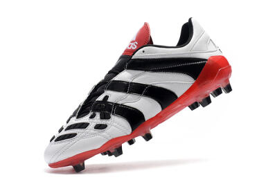 Men's Adidas Predator Accelerator Electricity FG Firm Ground Low-Tops Football Boots - White/Black/Red
