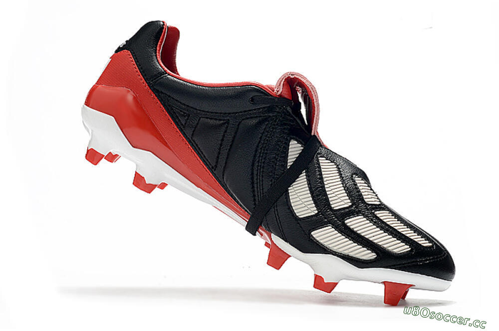 Men's Adidas Predator Mania FG Firm Ground Low-Tops Football Boots - Black/White/Red 4