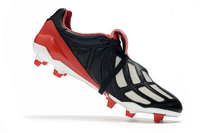 Men's Adidas Predator Mania FG Firm Ground Low-Tops Football Boots - Black/White/Red