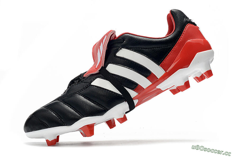 Men's Adidas Predator Mania FG Firm Ground Low-Tops Football Boots - Black/White/Red 5