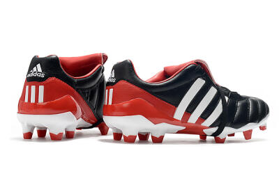 Men's Adidas Predator Mania FG Firm Ground Low-Tops Football Boots - Black/White/Red
