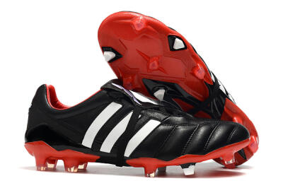 Men's Adidas Predator Mania FG Firm Ground Low-Tops Football Boots - Black/White/Red